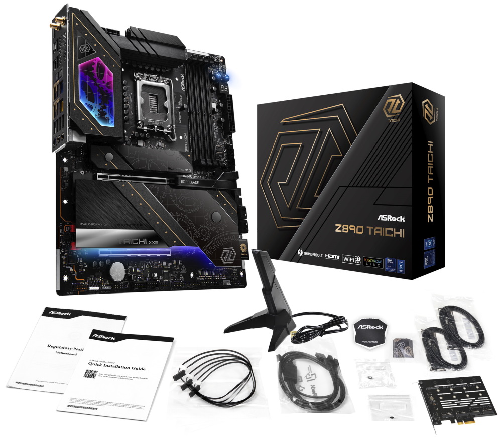 ASRock Z890 Taichi / Intel Z890 / LGA1851 / 4x DDR5 / 6x M.2 / 2x Thunderbolt 4 / WiFi / ATX